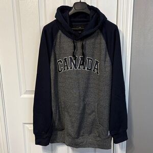 Gray and Navy Men's Canada Hoodie